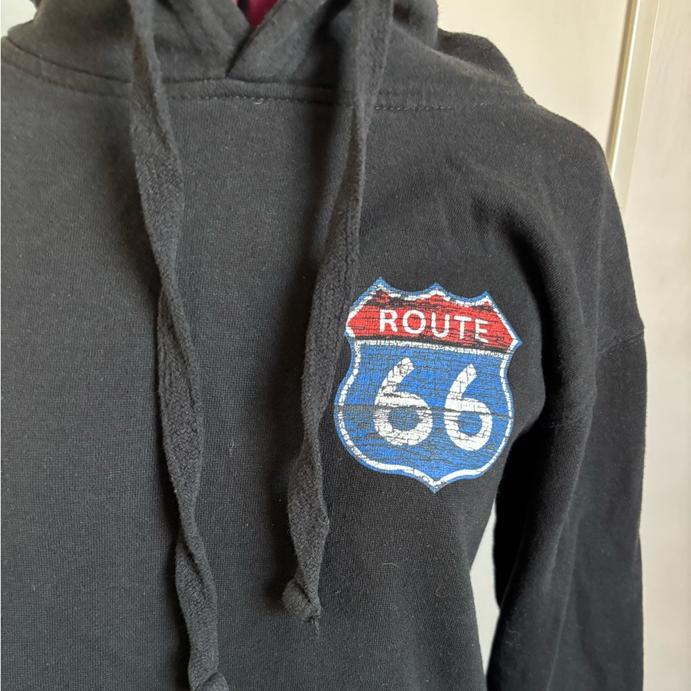 Black Route 66 hoodie with graphic on back, Size M in Men’s - Picture 2 of 4